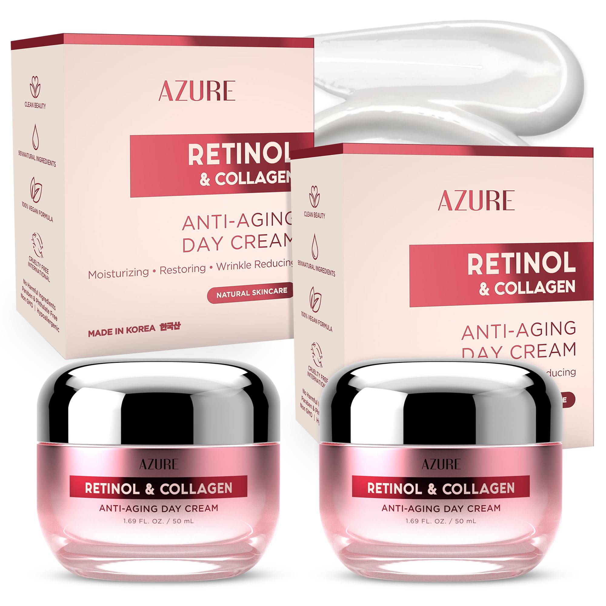 Azure Cosmetics Hidratante Facial Com Retinol E Colágeno Testado